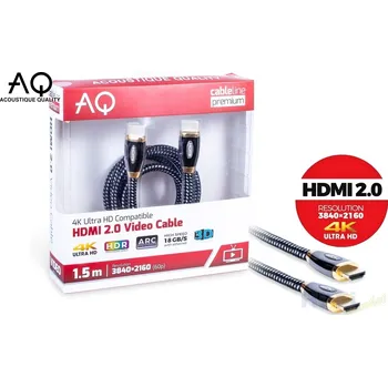 Video kabel ACOUSTIQUE QUALITY HDMI 2.0 Premium 4K/HDR (10m)