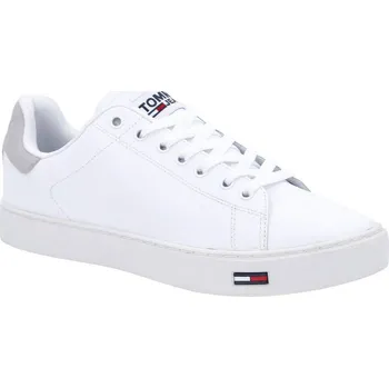 Pánské tenisky Tommy Jeans Kůžoné plátěné tenisky ESSENTIAL | Barva:bílý | Velikost:44