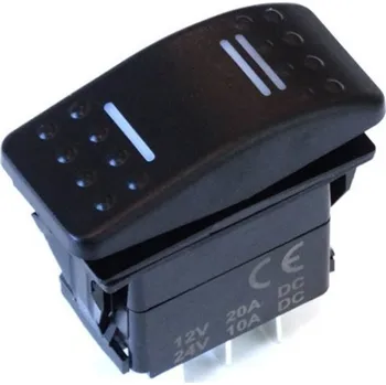 vypínač Univerzální přepínač rocker s LED