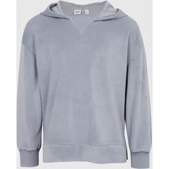 Chlapecká mikina GAP Dětská mikina velur s kapucí - Holky GAP šedá 2149196