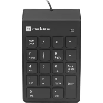 Numerická klávesnice Natec GOBY 2/Drátová USB/Černá