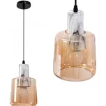 Závěsná lampa LA BELLE II růžová/mramor