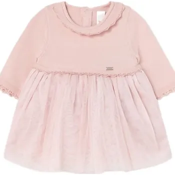 Kojenecké šaty Mayoral Smíšené slavnostní šaty 2822 růžové Rozměr: 6 - 9 měsíců, 75 cm