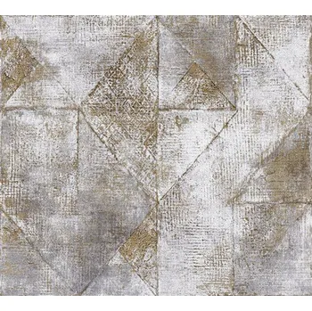 Tapeta Vliesové tapety na zeď moderní industriální vzor zlato-šedý