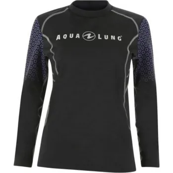 Rashguard Dámské tričko Aqualung TOP NEOPREN CERAMIQ SKIN LONG, černé Velikost: M 665095