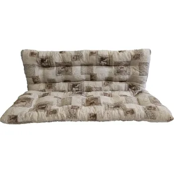 Zahradní nábytek Polstr a opěrka na zahradní houpačku - 130 cm - známky - 130 cm