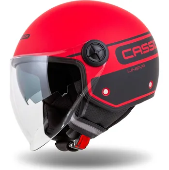 Helma na motorku Přilba Cassida Handy Plus Linear red mat Velikost: M