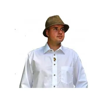 Pánská košile Luko Myslivecká košile bílá - výšivka dubový lístek - Velikost 56