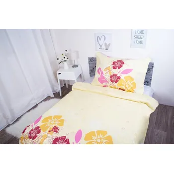 Povlečení Bavlněné povlečení Apex žluté 140x200/70x90cm