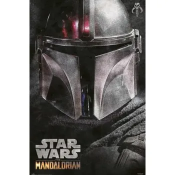 Plakát Plakát 61x91,5cm - Star Wars: The Mandalorian - Helmet