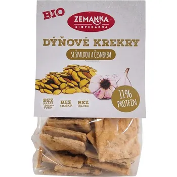 Čokoláda Zemanka Bio krekry s dýňovým semínkem a česnekem 100 g