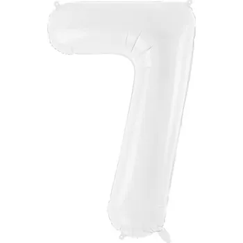 Balónek Fóliový balónek číslo 7, 86cm, bílá