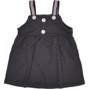 Dívčí šaty Dívčí šaty na ramínka antracitové 98