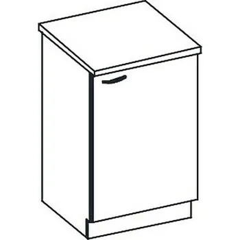 Kuchyňská skříňka Casarredo D60 dolní skříňka jednodveřová GREY pravá