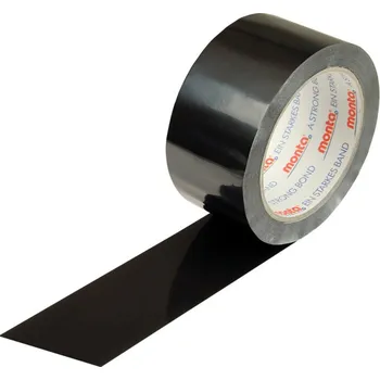 Lepicí páska PVC lepicí páska monta 250, černá, šířka 50 mm x 66 lfm, síla 57 µ