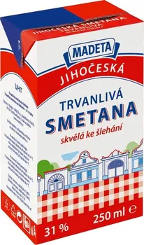 Madeta Jihočeská smetana trvanlivá 31 % 250 ml