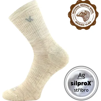 Pánské ponožky VOXX Ponožky sportovní z merino TWARIX s ionty stříbra BÉŽOVÉ 43-46 119371