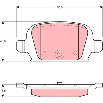 Brzdová destička Sada brzdových destiček, kotoučová brzda TRW GDB1412