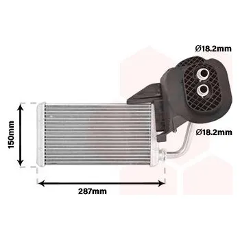 Výměník tepla Výměník tepla, vnitřní vytápění VAN WEZEL 43006457