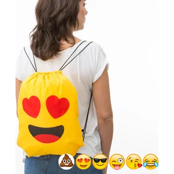 Falanzo School Batoh se šňůrkou Smajlíky Design: Laugh