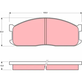 Brzdová destička Sada brzdových destiček, kotoučová brzda TRW GDB983