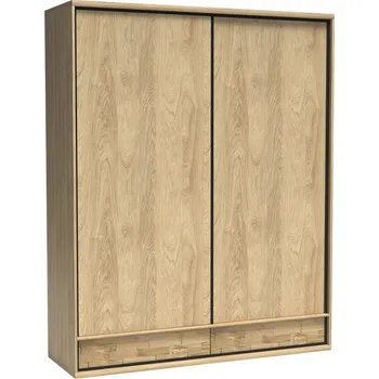 Komoda Šatní skříň s posuv. dveřmi PILETAS M-19 dub hickory