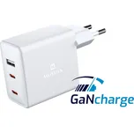70W Nabíječka / adaptér SWISSTEN pro Apple iPhone / iPad / MacBook - 2x USB-C + USB - bílá