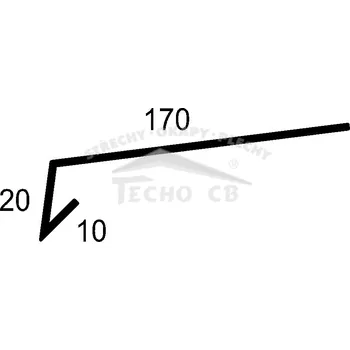 Okapový plech 200 titanzinkový