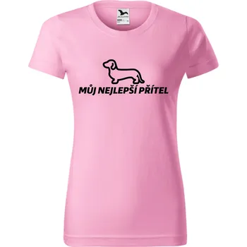 Dámské tričko - Můj nejlepší přítel Barva: Růžová, Velikost: XL