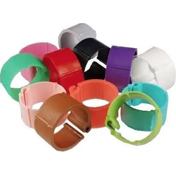 Chov hospodářského zvířete Hafani.cz Kroužky zámkové PLAST 16mm černé 10ks