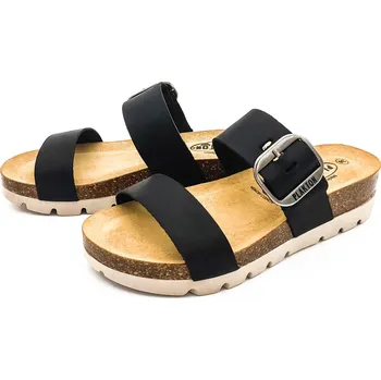 Dámské pantofle Dámské kožené pantofle 353004 APURE NEGRO PISO Plakton černá Barva: piso, Velikost: 42