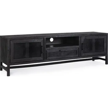 Televizní stolek BIZZOTTO Dřevěný TV stolek WESTON černý 0747011