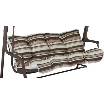 Příslušenství k houpačce Reti Gritti Poduška pro houpačku Detroit 656 + stříška hnědé pruhy