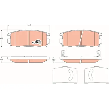 Brzdová destička Sada brzdových destiček, kotoučová brzda TRW GDB1716
