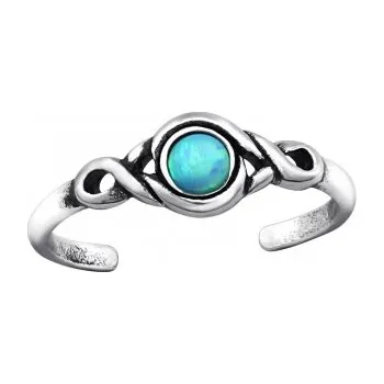 Náušnice For Silver Prsten na nohu S AZURO OPÁLEM - stříbro 925