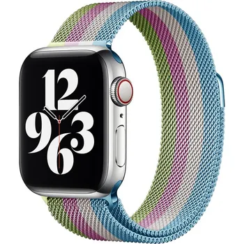 Příslušenství k chytrým hodinkám Ocelový milánský tah pro Apple Watch 38/40/41/42mm Barva: Barevné pruhy 2, Typ: 34