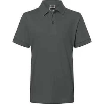 Chlapecké tričko James&Nicholson Dětská polokošile JN070K Graphite (Solid) XL (146/152)