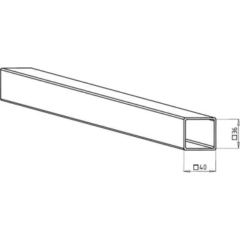 Zábradlí Nerezové madlo - hranaté Délka: 100cm