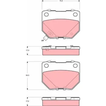 Brzdová destička Sada brzdových destiček, kotoučová brzda TRW GDB3308