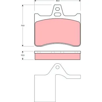 Brzdová destička Sada brzdových destiček, kotoučová brzda TRW GDB1284