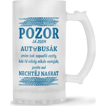 Sklenice Korbel Pozor autobusák
