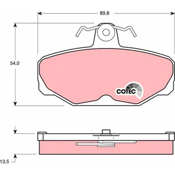 Brzdová destička Sada brzdových destiček, kotoučová brzda TRW GDB472