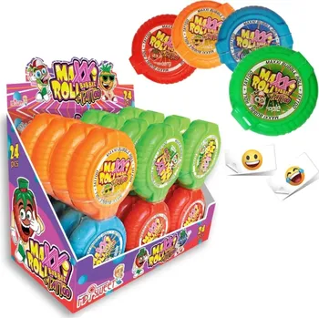 Žvýkačka Žvýkačky MAXXI Roll 40 g - žvýkačky v krabičce + Tatoo / balení 24 ks (žvýkačka s tetováním v rolleru krabičce)