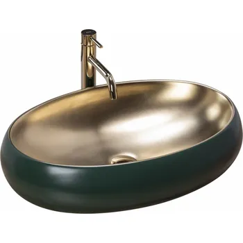REA Umyvadlo na desku Melania Green/Gold REA-U0467