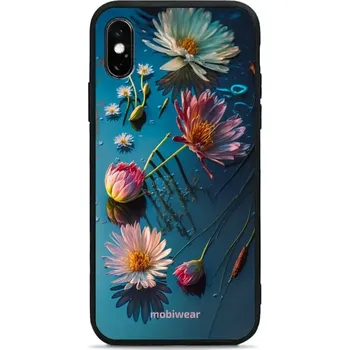 Pouzdro na mobilní telefon Lesklý kryt Mobiwear Glossy - Apple iPhone XS - G013G Květy na hladině (Prémiové lesklé pouzdro, obal, kryt Mobiwear Glossy na mobil Apple iPhone XS - G013G Květy na hladině, materiál Plast + TPU silikon - krytí po všech stranách, neošoupatelný potisk,)