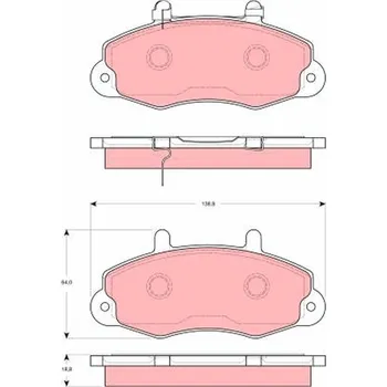 Brzdová destička Sada brzdových destiček, kotoučová brzda TRW GDB1572