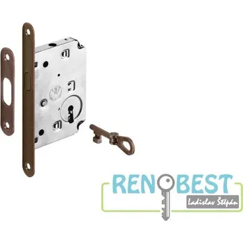 Zámek zadlabací pro posuvné dveře bronz AC-T Provedení: pro vložku - PZ, Povrchová úprava: bronz