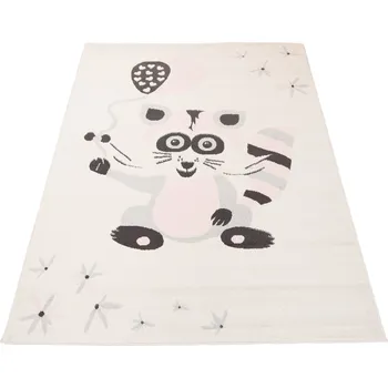 Koberec Dětský koberec Happy Kids - mýval - bílý Rozměr koberce: 80x150 cm