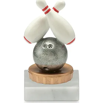 Figurka bowling, vícebarevná, výška 10 cm, včetně podstavce