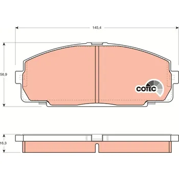 Brzdová destička Sada brzdových destiček, kotoučová brzda TRW GDB770